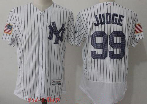 Mens New York Yankees 99 Aaron Judge White 2017 Independence Stars Stripes Stitched Mlb Majestic Flex Base Jersey