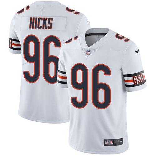 Mens Nike Chicago Bears 96 Akiem Hicks White Stitched Nfl Vapor Untouchable Limited Jersey