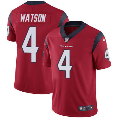 Mens Nike Houston Texans 4 Deshaun Watson Red Alternate Stitched Nfl Vapor Untouchable Limited Jersey