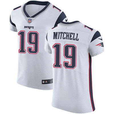 Mens Nike New England Patriots 19 Malcolm Mitchell White Stitched Nfl Vapor Untouchable Elite Jersey