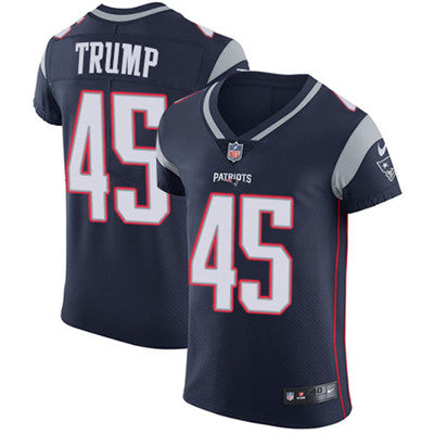 Mens Nike New England Patriots 45 Donald Trump Navy Blue Team Color Stitched Nfl Vapor Untouchable Elite Jersey