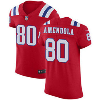 Mens Nike New England Patriots 80 Danny Amendola Red Alternate Stitched Nfl Vapor Untouchable Elite Jersey