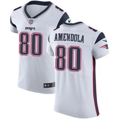 Mens Nike New England Patriots 80 Danny Amendola White Stitched Nfl Vapor Untouchable Elite Jersey