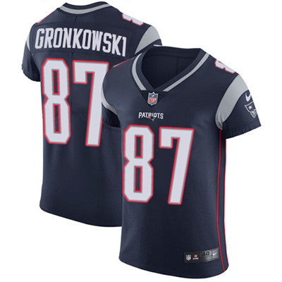 Mens Nike New England Patriots 87 Rob Gronkowski Navy Blue Team Color Stitched Nfl Vapor Untouchable Elite Jersey