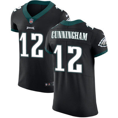 Mens Nike Philadelphia Eagles 12 Randall Cunningham Black Alternate Stitched Nfl Vapor Untouchable Elite Jersey