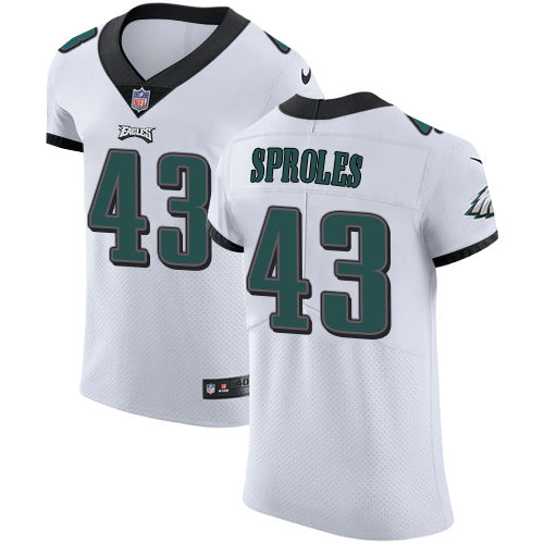 Mens Nike Philadelphia Eagles 43 Darren Sproles White Stitched Nfl Vapor Untouchable Elite Jersey
