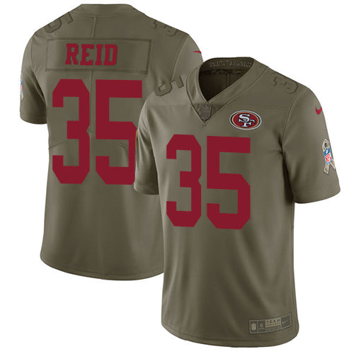 Mens Nike San Francisco 49ers 35 Eric Reid Olive 2017 Salute To Service Nfl Limited Stitched Jersey