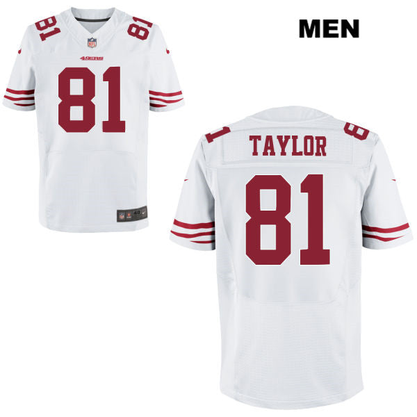 Mens Nike San Francisco 49ers 81 Trent Taylor Stitched White Elite Football Jersey