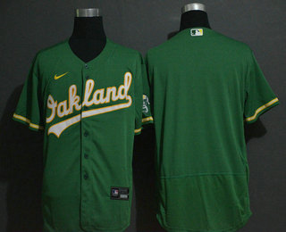 Mens Oakland Athletics Blank Green Stitched Stitched Mlb Flex Base Nike Jersey