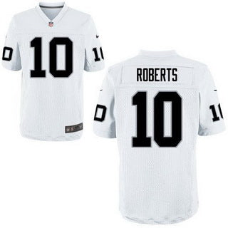 Mens Oakland Raiders 10 Seth Roberts White Road Nfl Nike Elite Jersey
