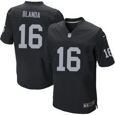 Mens Oakland Raiders 16 George Blanda Black Retired Player Nfl Nike Elite Jersey