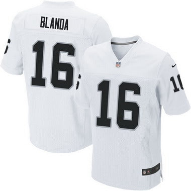 Mens Oakland Raiders 16 George Blanda White Retired Player Nfl Nike Elite Jersey