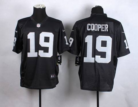 Mens Oakland Raiders 19 Amari Cooper Nike Black Elite Jersey