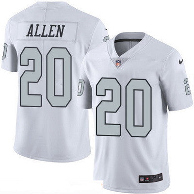 Mens Oakland Raiders 20 Nate Allen White 2016 Color Rush Stitched Nfl Nike Limited Jersey