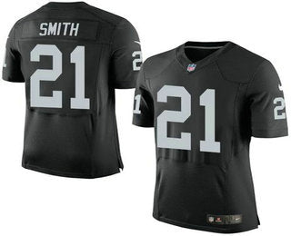 Mens Oakland Raiders 21 Sean Smith Black Team Color Nfl Nike Elite Jersey