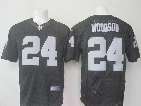 Mens Oakland Raiders 24 Charles Woodson Black Team Color 2015 Nfl Nike Elite Jersey
