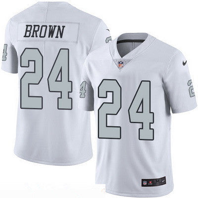 Mens Oakland Raiders 24 Willie Brown Retired White 2016 Color Rush Stitched Nfl Nike Limited Jersey