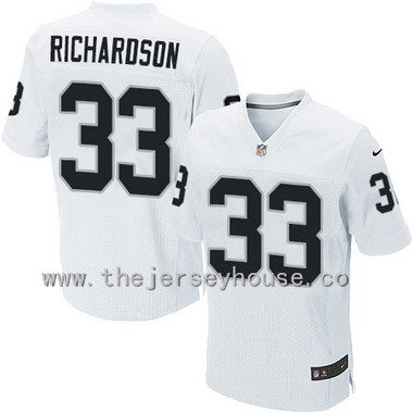Mens Oakland Raiders 33 Trent Richardson White Road Nfl Nike Elite Jersey