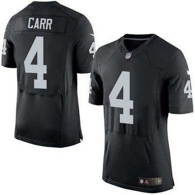 Mens Oakland Raiders 4 Derek Carr Black Team Color 2015 Nfl Nike Elite Jersey