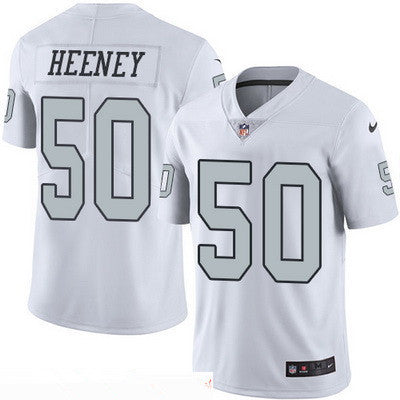 Mens Oakland Raiders 50 Ben Heeney White 2016 Color Rush Stitched Nfl Nike Limited Jersey