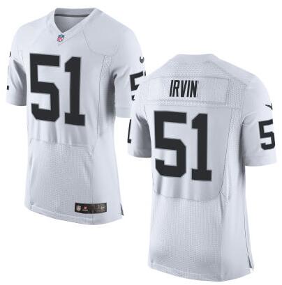 Mens Oakland Raiders 51 Bruce Irvin White Road 2015 Nfl Nike Elite Jersey