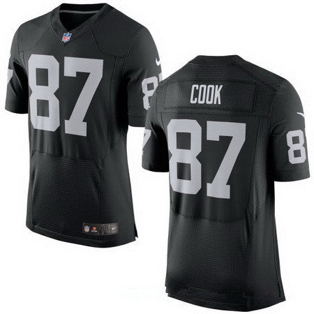 Mens Oakland Raiders 87 Jared Cook Black Team Color Stitched Nfl Nike Elite Jersey