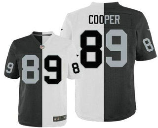 Mens Oakland Raiders 89 Amari Cooper Black With White Two Tone Elite Jersey