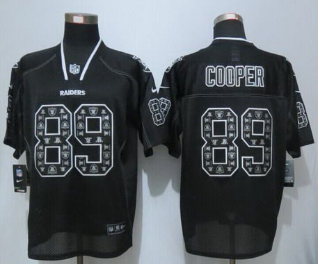 Mens Oakland Raiders 89 Amari Cooper Lights Out Black Ornamented Nfl Nike Elite Jersey