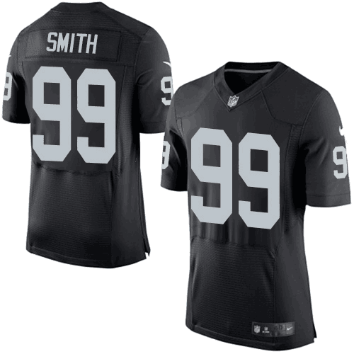Mens Oakland Raiders 99 Aldon Smith Black Team Color Nfl Nike Elite Jersey