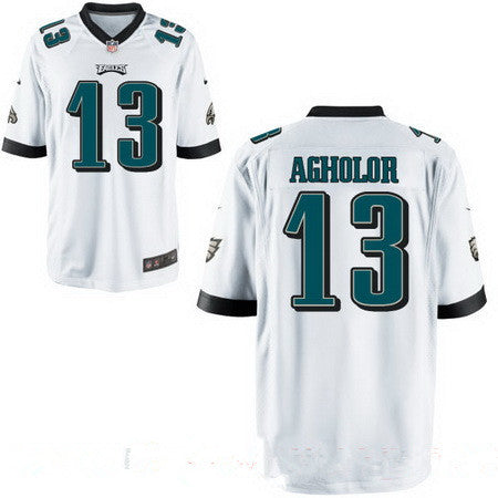Mens Philadelphia Eagles 13 Nelson Agholor White Road Stitched Nfl Nike Elite Jersey