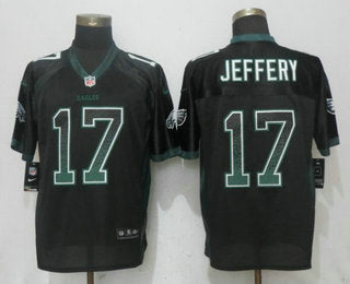 Mens Philadelphia Eagles 17 Alshon Jeffery Black Drift Stitched Nfl Nike Fashion Jersey