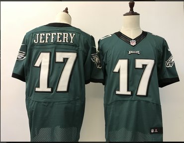 Mens Philadelphia Eagles 17 Alshon Jeffery Midnight Green Team Color Stitched Nfl Nike Elite Jersey