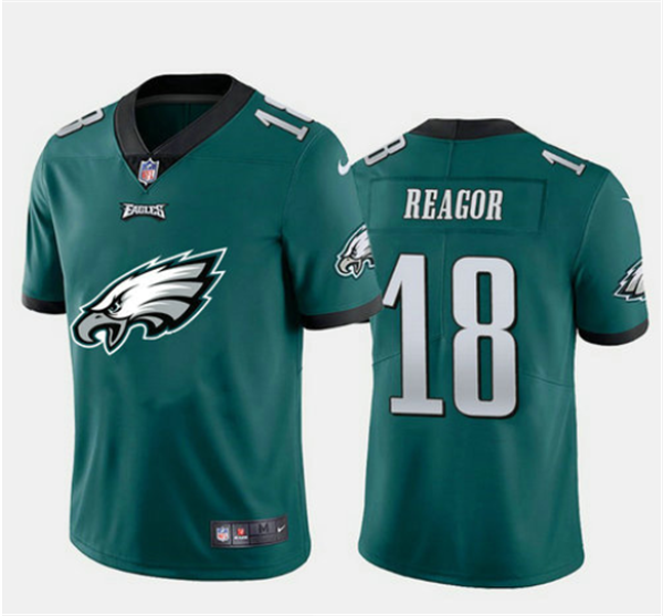 Mens Philadelphia Eagles 18 Jalen Reagor Green 2020 Team Big Logo Limited Stitched Jersey