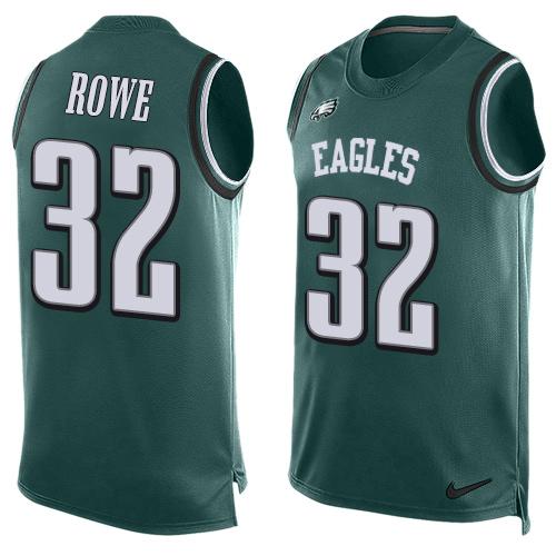 Mens Philadelphia Eagles 32 Eric Rowe Midnight Green Hot Pressing Player Name Number Nike Nfl Tank Top Jersey