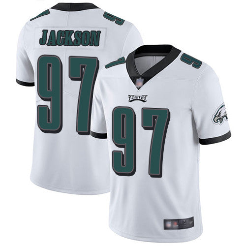 Mens Philadelphia Eagles 97 Malik Jackson White Mens Stitched Football Vapor Untouchable Limited Jersey