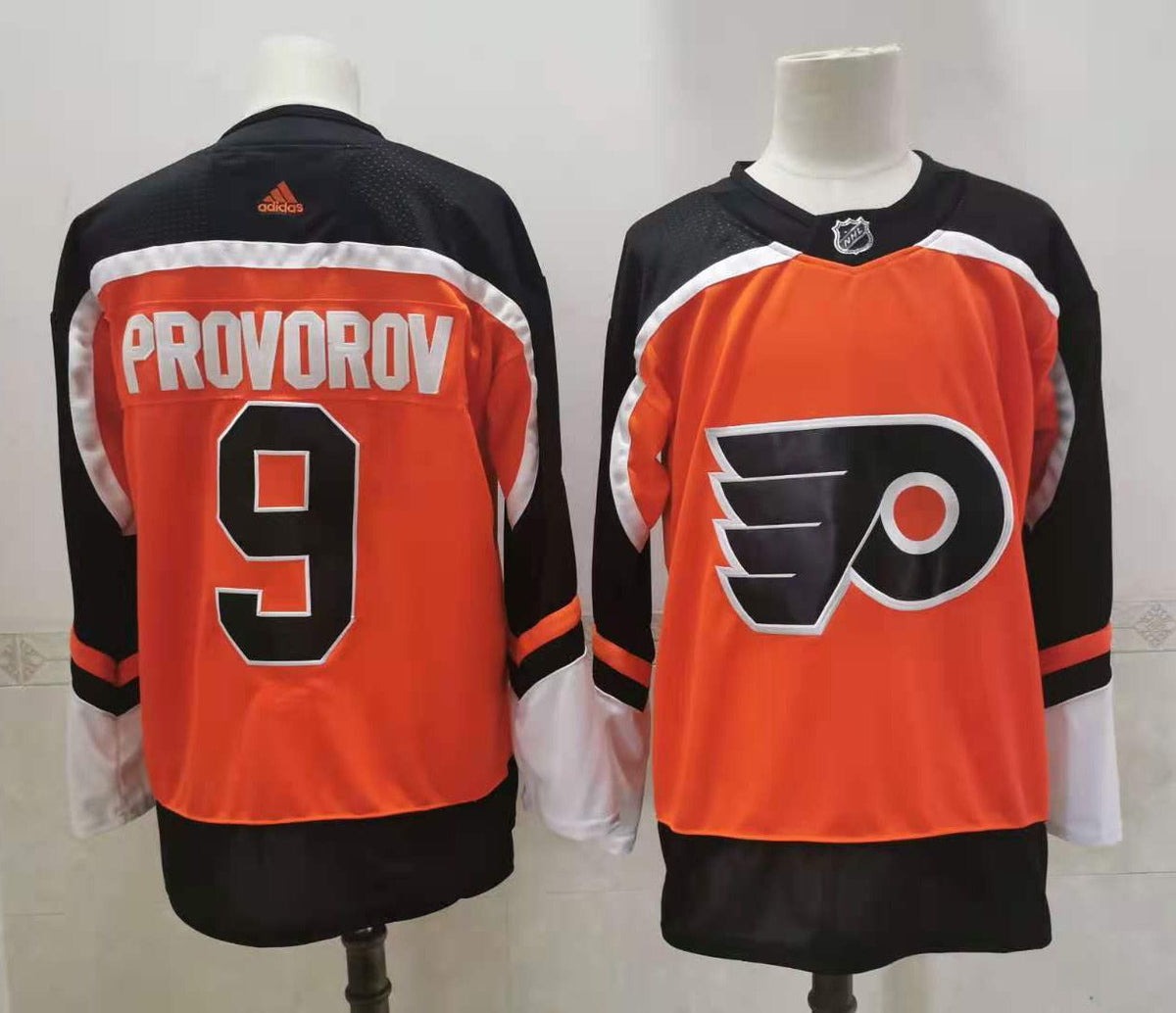 Mens Philadelphia Flyers 9 Ivan Provorov Orange Adidas 2020 21 Stitched Nhl Jersey