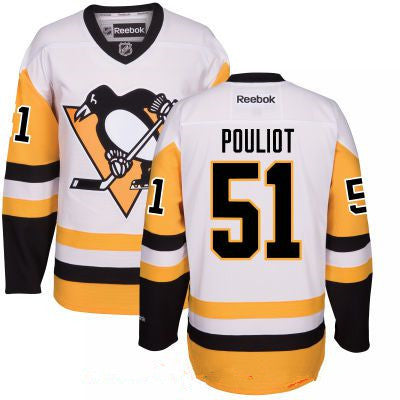 Mens Pittsburgh Penguins 51 Derrick Pouliot White Third Stitched Nhl Reebok Hockey Jersey