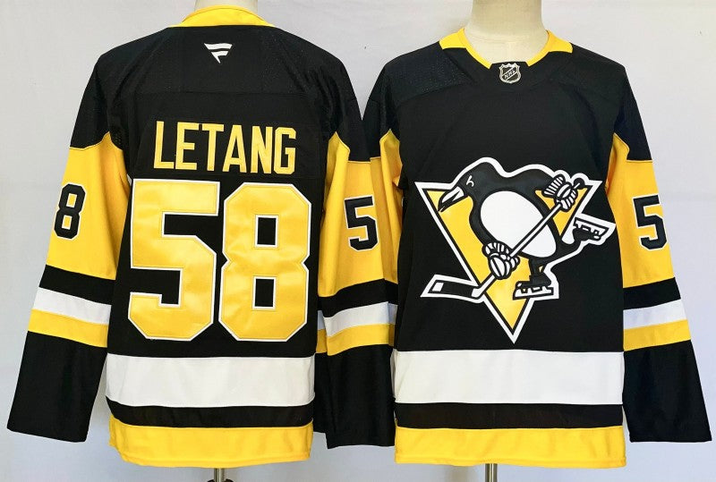 Men's Pittsburgh Penguins #58 Kris Letang Jersey Stitched