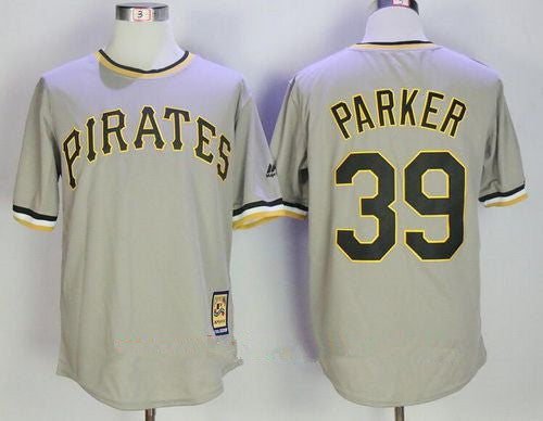 Mens Pittsburgh Pirates 39 Dave Parker Gray Pullover Stitched Mlb Majestic Cooperstown Collection Jersey