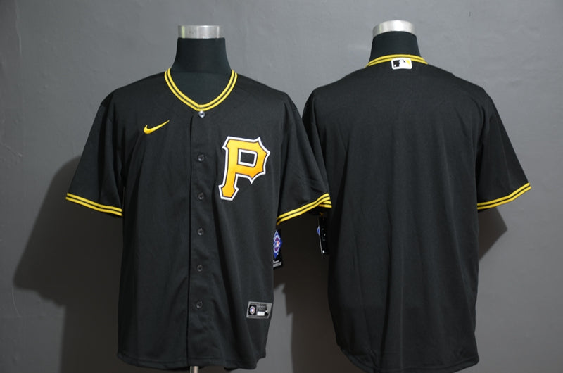 Mens Pittsburgh Pirates Blank Black Stitched Mlb Cool Base Nike Jersey