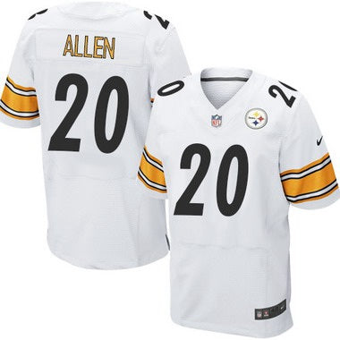 Mens Pittsburgh Steelers 20 Will Allen White Road Nfl Nike Elite Jersey