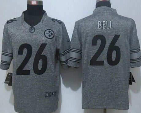Mens Pittsburgh Steelers 26 Leveon Bell Nike Gray Gridiron 2015 Nfl Gray Limited Jersey