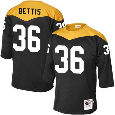 Mens Pittsburgh Steelers 36 Jerome Bettis Black Retired Player 1967 Home Throwback Nfl Jersey