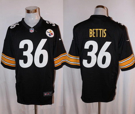 Mens Pittsburgh Steelers 36 Jerome Bettis Retired Black Stitched Nfl Nike Game Jersey