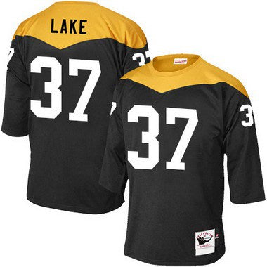 Mens Pittsburgh Steelers 37 Carnell Lake Black Retired Player 1967 Home Throwback Nfl Jersey