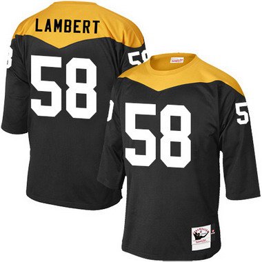 Mens Pittsburgh Steelers 58 Jack Lambert Black Retired Player 1967 Home Throwback Nfl Jersey