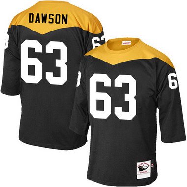 Mens Pittsburgh Steelers 63 Dermontti Dawson Black Retired Player 1967 Home Throwback Nfl Jersey