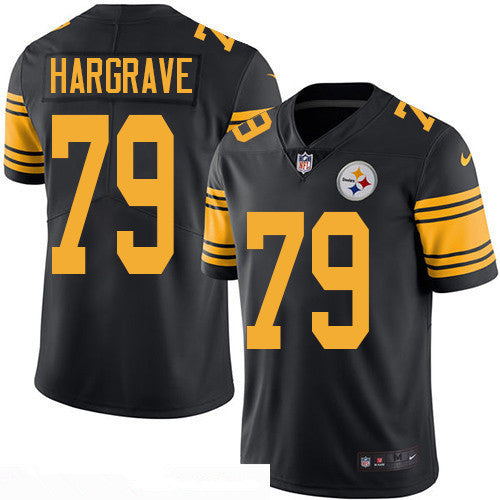 Mens Pittsburgh Steelers 79 Javon Hargrave Black 2016 Color Rush Stitched Nfl Nike Limited Jersey