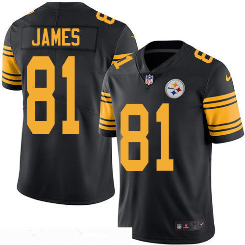 Mens Pittsburgh Steelers 81 Jesse James Black 2016 Color Rush Stitched Nfl Nike Limited Jersey