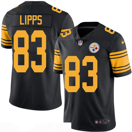 Mens Pittsburgh Steelers 83 Louis Lipps Retired Black 2016 Color Rush Stitched Nfl Nike Limited Jersey